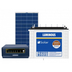 LUMINOUS Solar Home Solution NXG 850 , LPTT12100H Solar Tubular Battery & 170 W Poly Crystalline Module Pure Sine Wave Inverter