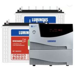 Luminous Inverter & Battery Combo for Home, Office & Shops (1 No. Cruze+ 2KVA Pure Sine Wave Inverter, 2 No. RC 18000 150 Ah Tall Tubular Battery)