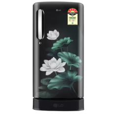 LG 185 L Single Door Refrigerator with Base Stand Drawer, Smart Inverter Compressor, Direct Cool, Emerald Lotus, 5 Star