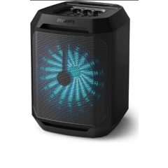 Philips Bluetooth Party Speaker, Dynamic Bass Boost, Bluetooth and Aux-in, Karaoke Microphone Input, Wireless pairing for stereo sound, Up to 7 Hours battery, Built-in carry handle, USB-C TAX