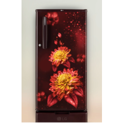 LG 185 L 1 Star Refrigerator Direct Cool Single Door  (Wine Color with Floral Design, GLD1915WOSF)