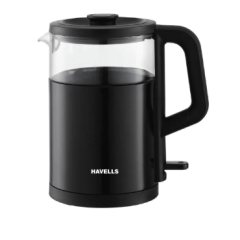Havells Marino Electric Kettle 1 L, 1200 W Black with For Quick heating and Boiling 