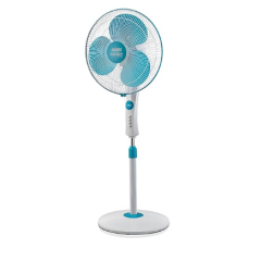 USHA Maxx Air Ultra Pedestal Fan | 400MM Sweep Size | 1350 RPM | Aerodynamic Blade Design for High Air Delivery, Light Blue