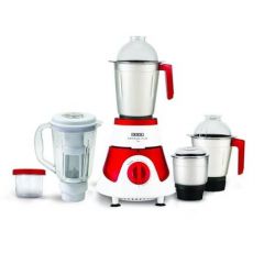 Usha Imprezza Plus Mixer Grinder (MG-3775) 750-Watt 5 Jars with Full Copper Motor (Red/White)