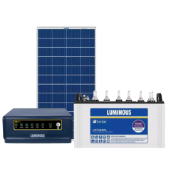 Luminous Solar Inverter NXG 850 with Solar Battery 40 Ah - LPT1240L + 170 W one Solar Panel
