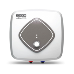 Usha Aqua Swirl 15 Litre 5 Star Storage Water Heater with Copper Heating Element (White Grey)