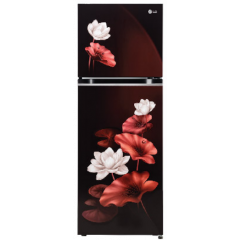 LG 246 L 3 Frost-Free Smart Inverter Compressor Double Door Refrigerator (GL-S262SSLX, Scarlet Lotus, Convertible & Multi Air Flow Cooling)