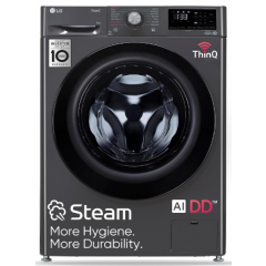 LG 9 Kg 5 Star Wi-Fi Inverter AI Direct-Drive Touch Panel Fully Automatic Front Load Washing Machine (FHV1409Z4M,Middle Black)