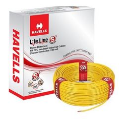 Havells Life Line Plus S3 1 sq mm PVC HRFR Cable (Yellow)