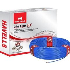 Havells Lifeline Cable WHFFDNBA11X0 1 sq mm Wire (Blue)