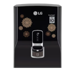LG 8L RO+UV+Mineral Booster Water Purifier, Steel Tank WW155NTB Floral design and Black Color
