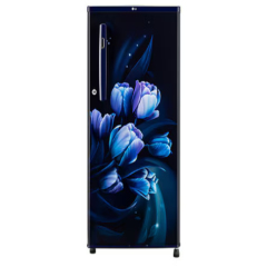 LG Refrigerator 180L 1 Star Single Door Direct Cool GL-B181OBTB.BBTZEBN Color Blue Tulip Finish
