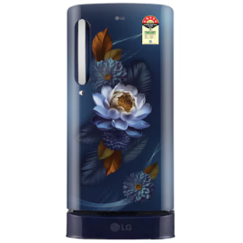 LG 185 L Single Door Refrigerator, Base Stand Drawer, Direct Cool, Smart Inverter Compressor, GLD1956ZABW Blue Waterlilly, 5 Star