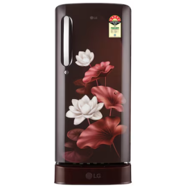 LG 185 L Single Door Refrigerator with Base Stand Drawer, Smart Inverter Compressor, Direct Cool, Scarlet Lotus, 5 Star