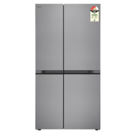 LG 650L Side-by-Side Refrigerator, Convertible, Multi-Air Flow, Smart Diagnosis™, Shiny Steel, 3 Star