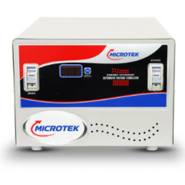 Microtek Digital Automatic Voltage Stabilizer EML 10090 with Digital Display and Auto Start  Mainline Stabilizers For Mains