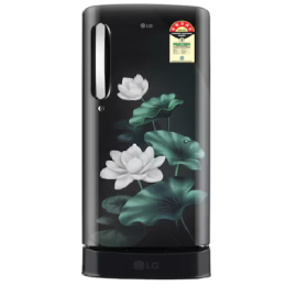 LG 185 L Single Door Refrigerator with Base Stand Drawer, Smart Inverter Compressor, Direct Cool, Emerald Lotus, 5 Star