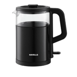 Havells Marino Electric Kettle 1 L, 1200 W Black with For Quick heating and Boiling 