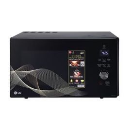 LG 28 L Convertible Microwave Oven with Air Fry, Charcoal Lighting Heater™, 331 Auto Cook Menu Powered by Thinq, Black