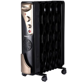  HAVELLS  9 Wave Fin (Black) Oil Filled Room Heater 2400 Watt