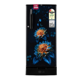 LG 185 L  2 Star Refrigerator Direct Cool Single Door  (Blue Floral Design, GL-D1925XOEF)