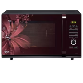 LG 32 L Convection Microwave Oven with Stainless Steel Cavity, 301 Auto Cook Menu, Diet Fry, 360° Rotisserie, Black