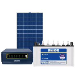 Luminous Solar Inverter NXG 850 with Solar Battery 40 Ah - LPT1240L + 170 W one Solar Panel