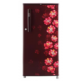 LG 180L, 1 Star, Scarlet Jasmine Finish, Direct Cool Single Door Refrigerator, GL-B181OSJB