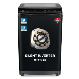 Voltas Beko 7.0 Kg, 5 Star, Inverter, Fully Automatic Top Load Washing Machine (WTL70VPBGF, Black)