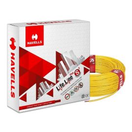 Havells Lifeline Cable WHFFDNYA14X0 4 sq mm Wire (Yellow)