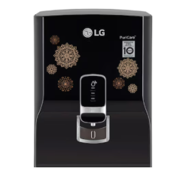 LG 8L RO+UV+Mineral Booster Water Purifier, Steel Tank WW155NTB Floral design and Black Color