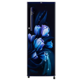 LG Refrigerator 180L 1 Star Single Door Direct Cool GL-B181OBTB.BBTZEBN Color Blue Tulip Finish
