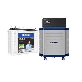 LUMINOUS ZELIO+1100 inverter, LM18075 Battery, TX100L Trolly Tubular Inverter Battery (150AH) Combo
